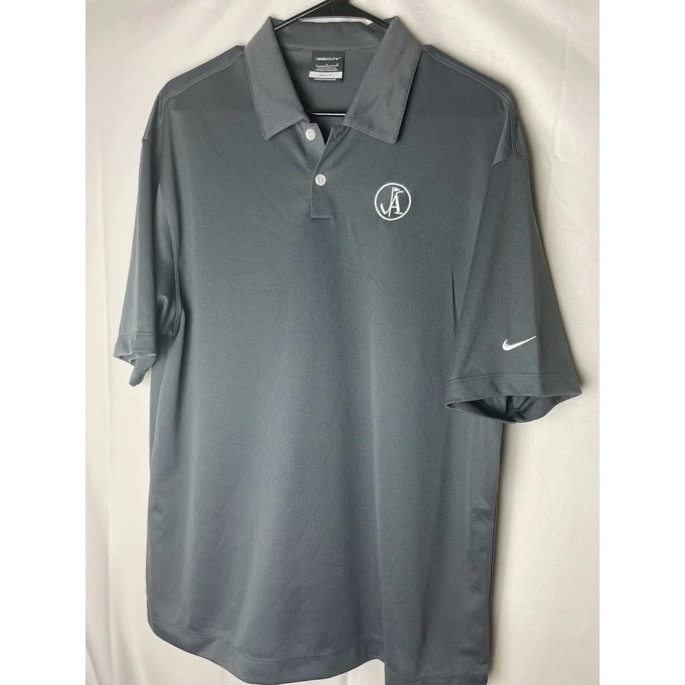 Nike Golf Atlanta Country Club Men's Polo Shirt Gray Size Large